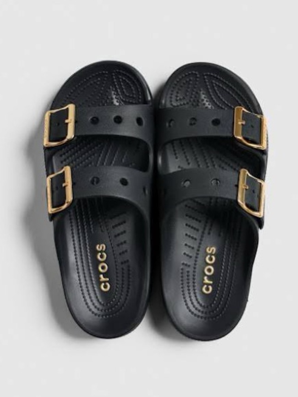 Crocs Saturday Sandals Black Gold Size 9